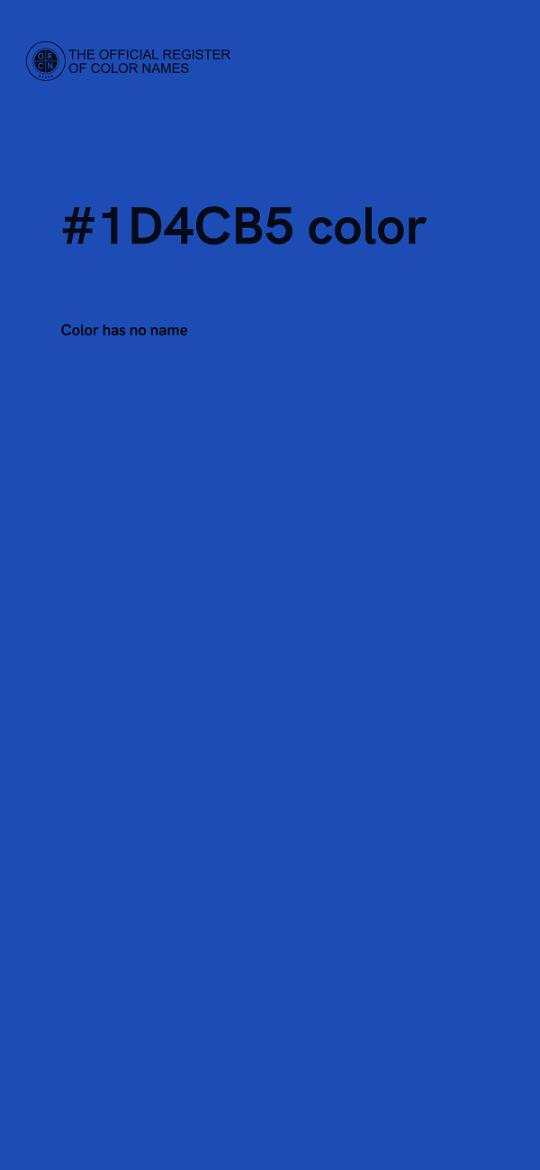 #1D4CB5 color image