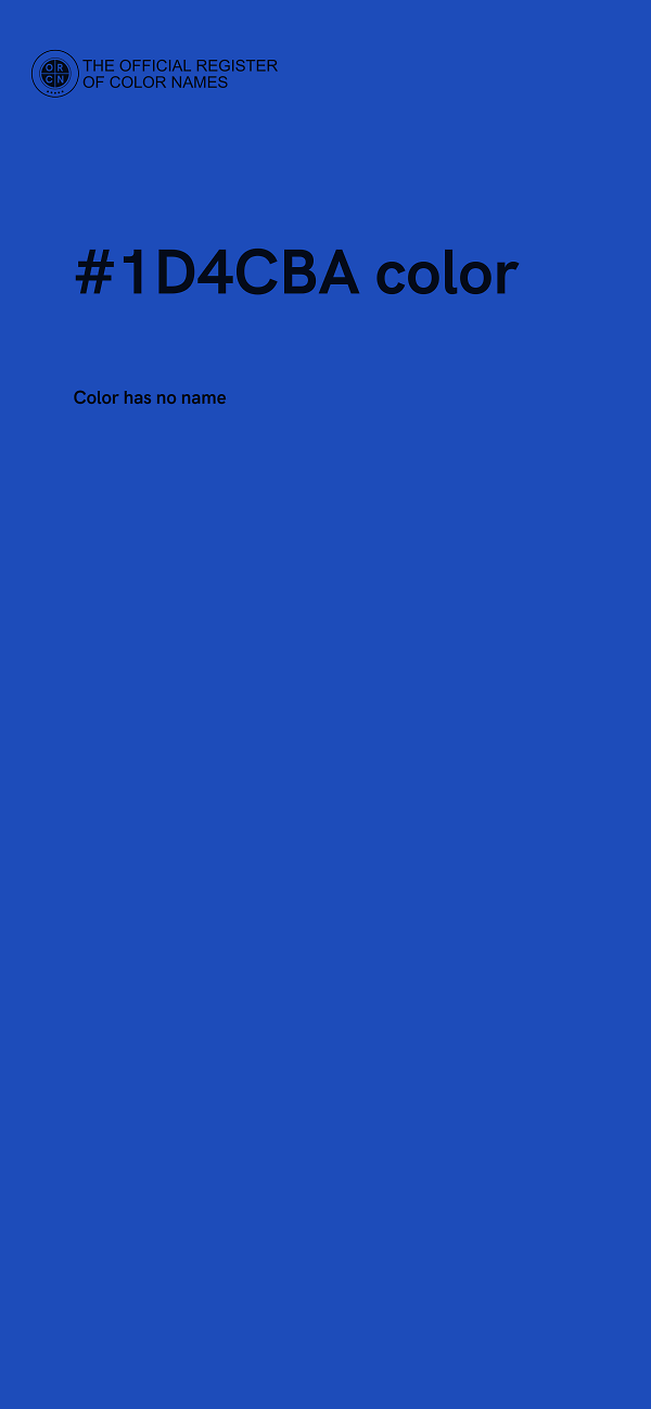 #1D4CBA color image