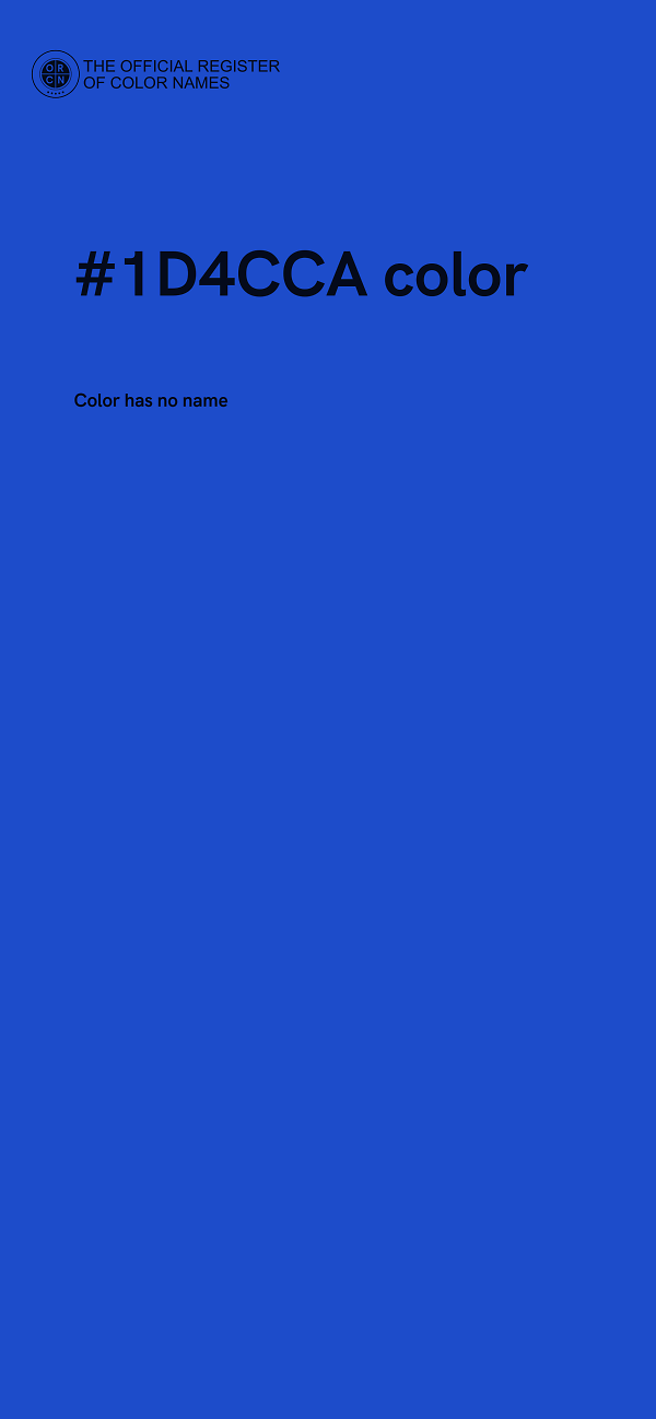 #1D4CCA color image