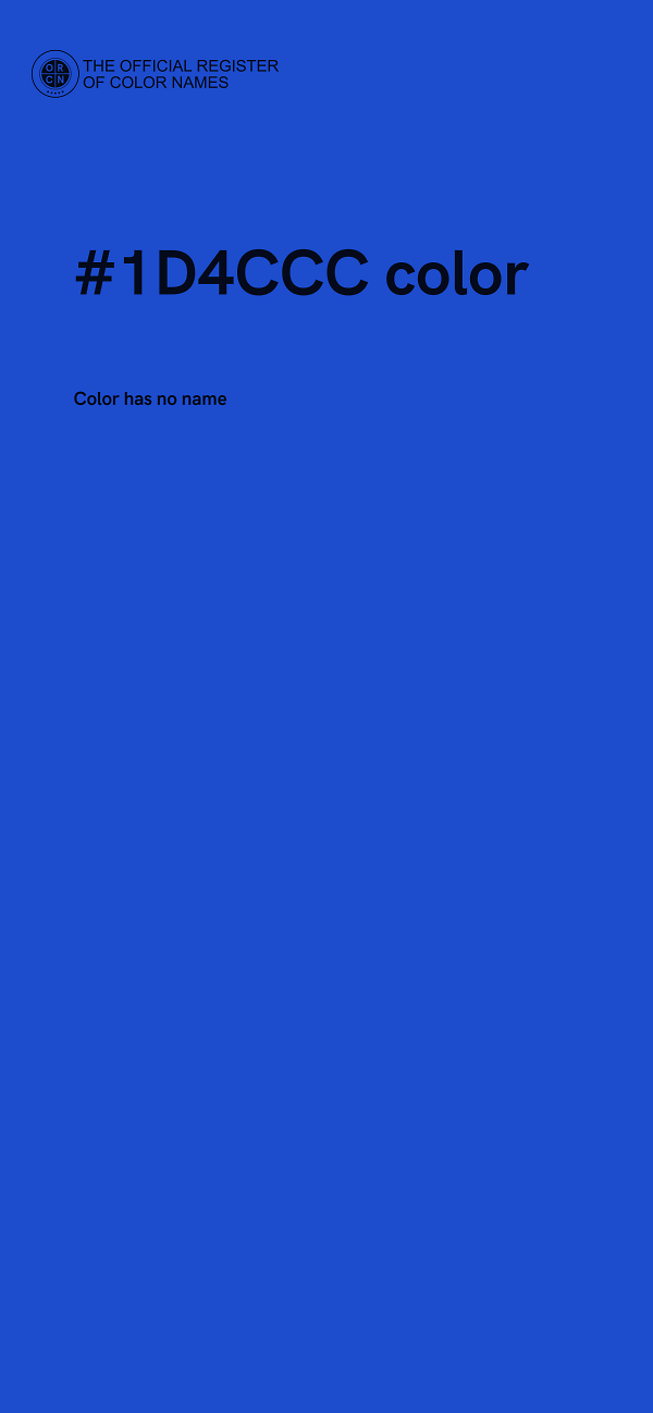 #1D4CCC color image