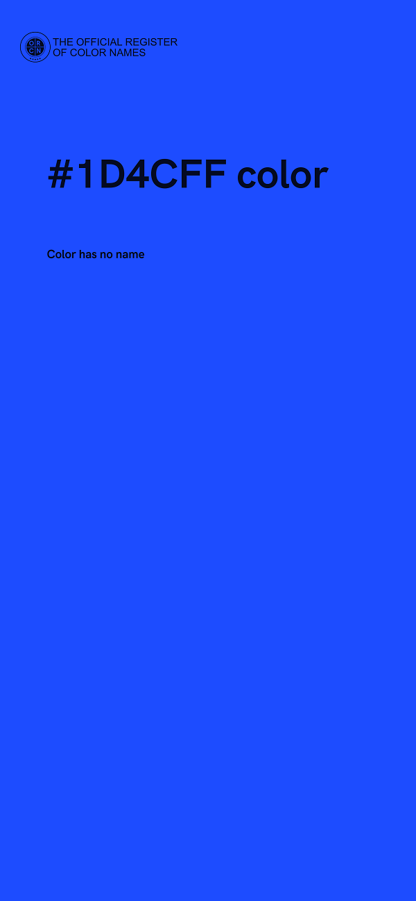 #1D4CFF color image