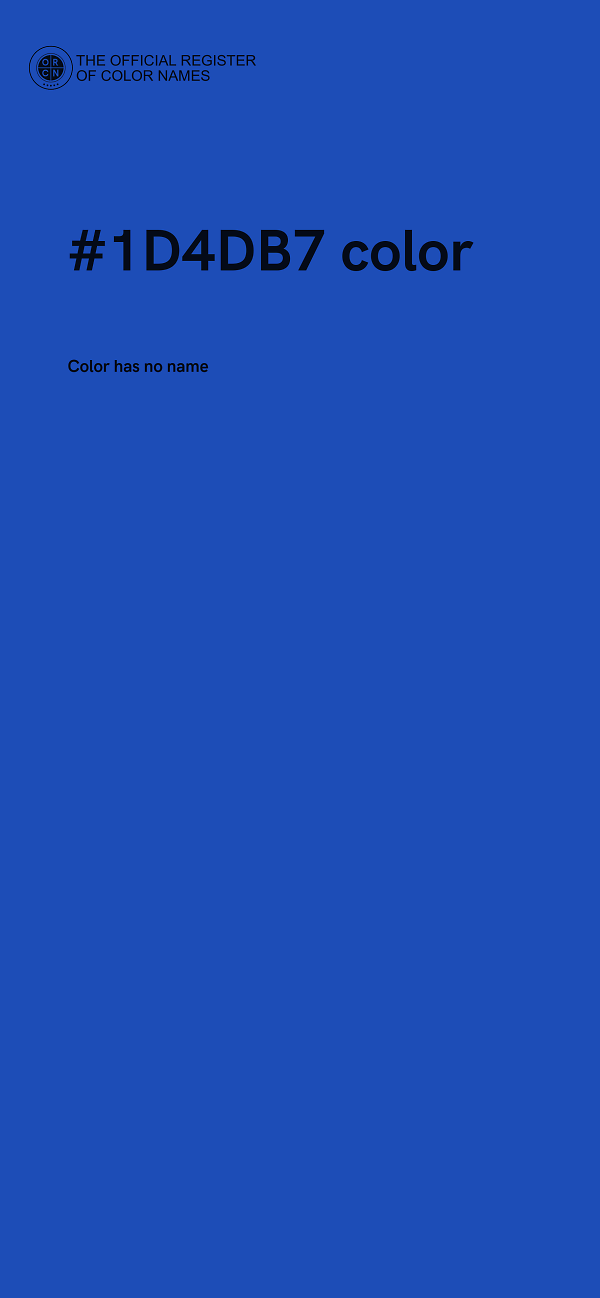 #1D4DB7 color image