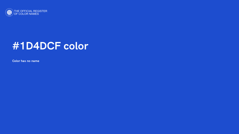 #1D4DCF color image