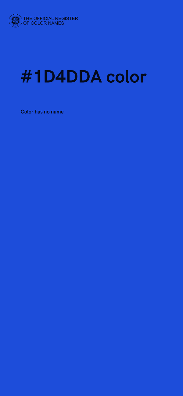 #1D4DDA color image