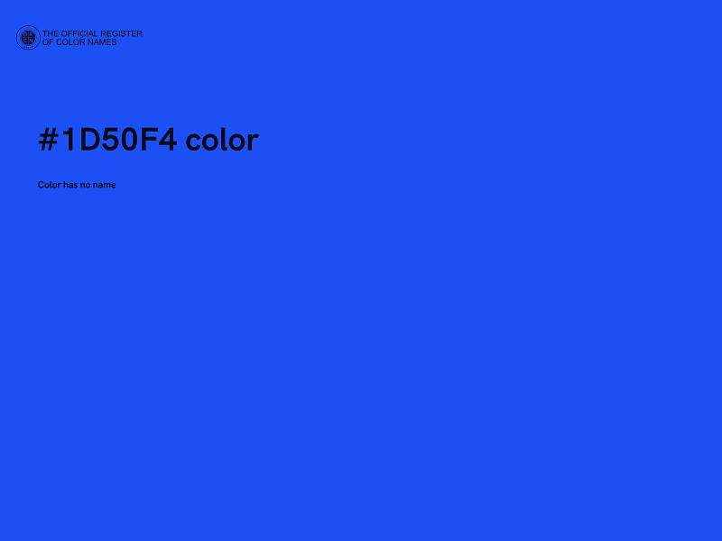#1D50F4 color image