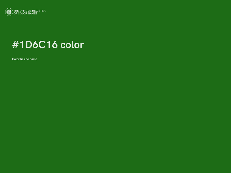 #1D6C16 color image