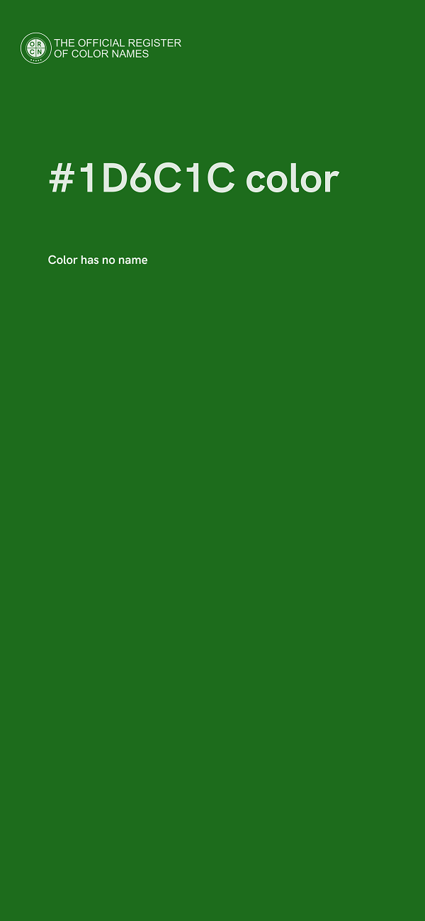 #1D6C1C color image