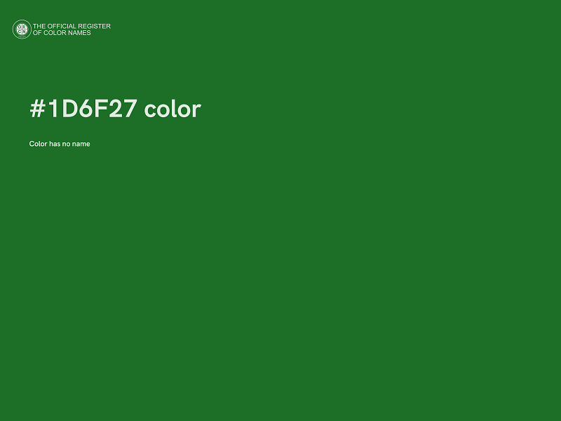 #1D6F27 color image