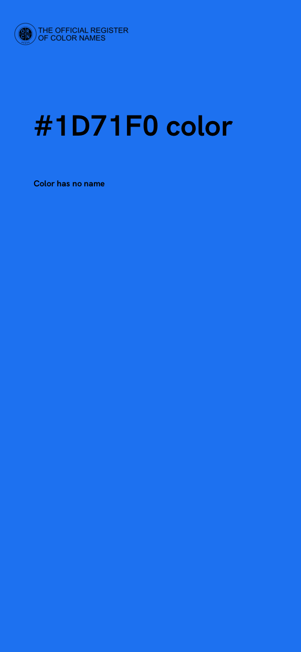 #1D71F0 color image