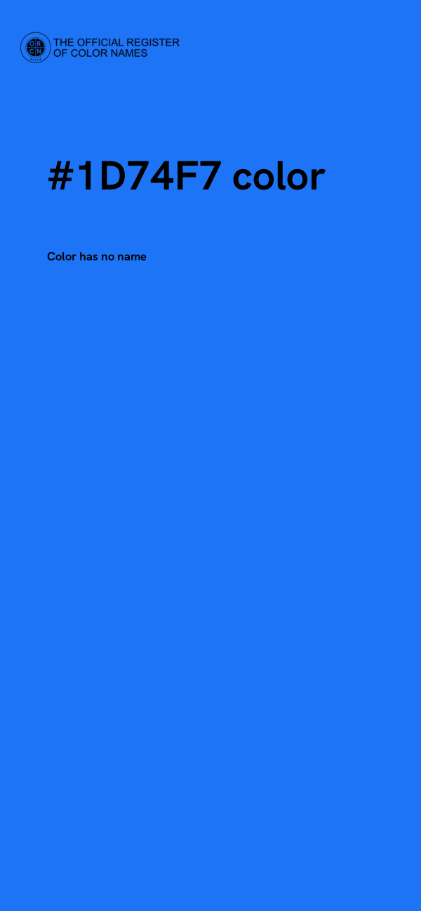 #1D74F7 color image