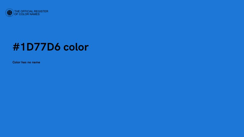 #1D77D6 color image