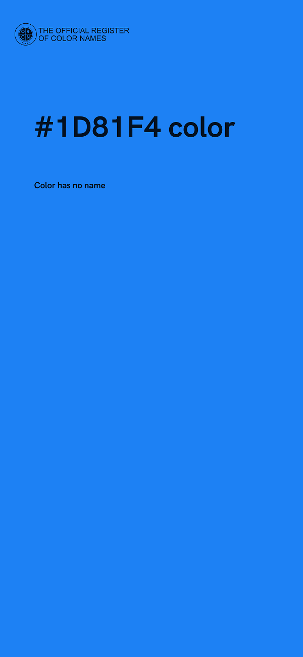 #1D81F4 color image