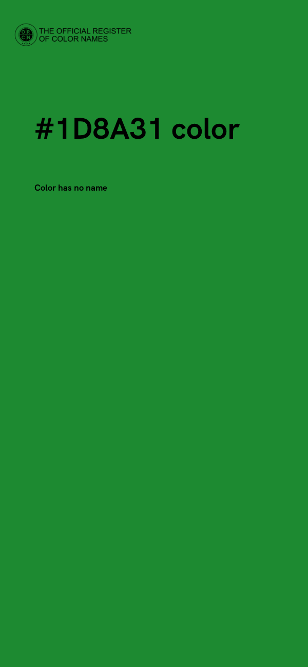 #1D8A31 color image