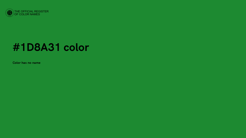 #1D8A31 color image