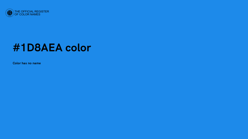 #1D8AEA color image