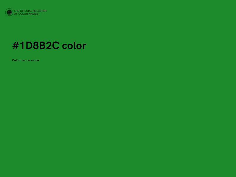 #1D8B2C color image