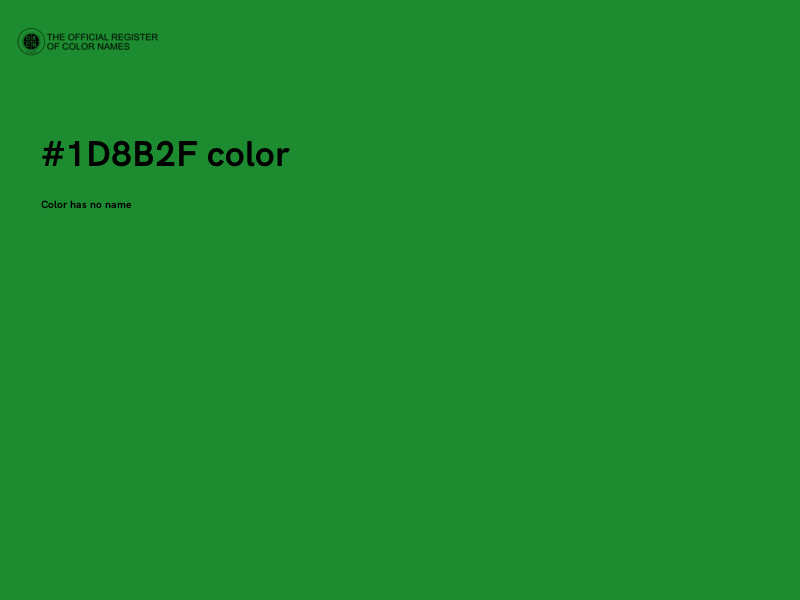 #1D8B2F color image