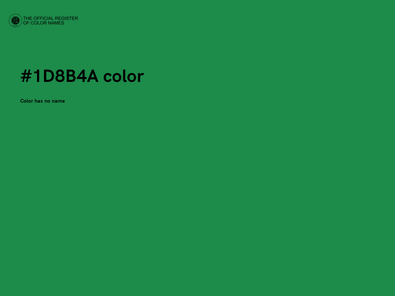 #1D8B4A color image
