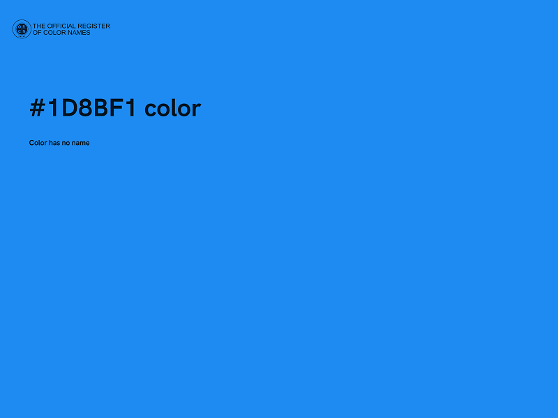 #1D8BF1 color image