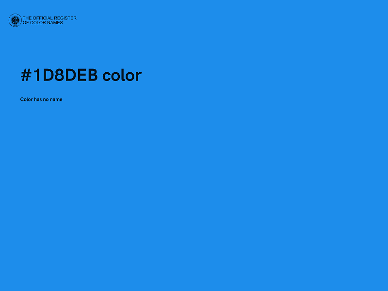 #1D8DEB color image