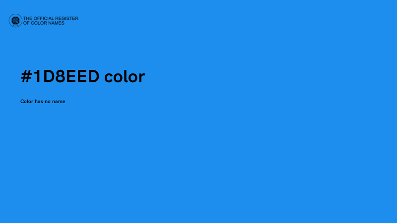 #1D8EED color image