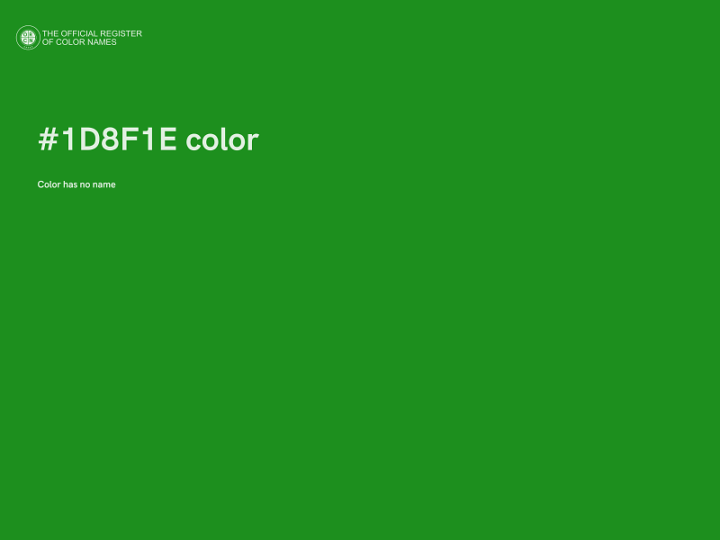 #1D8F1E color image