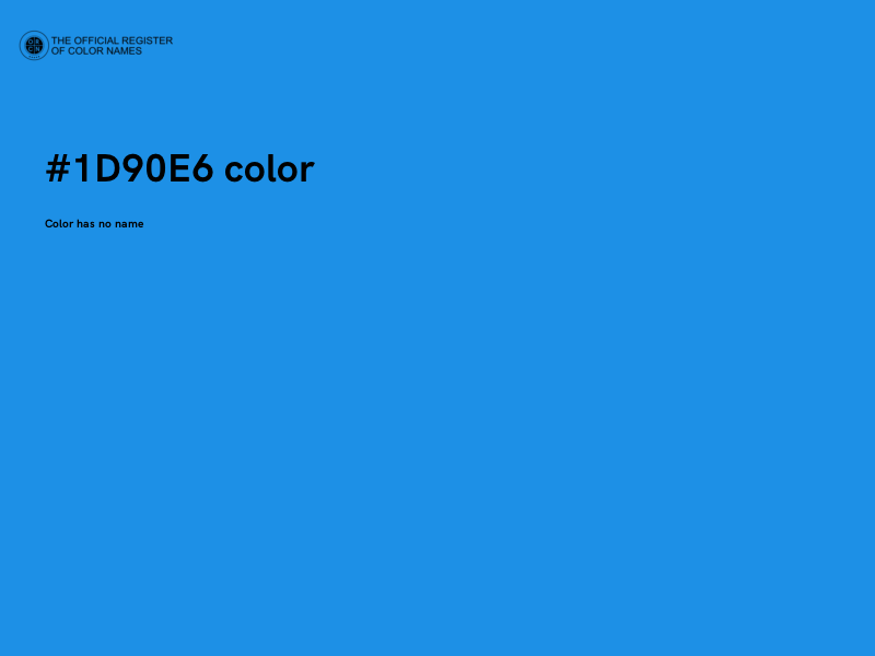 #1D90E6 color image