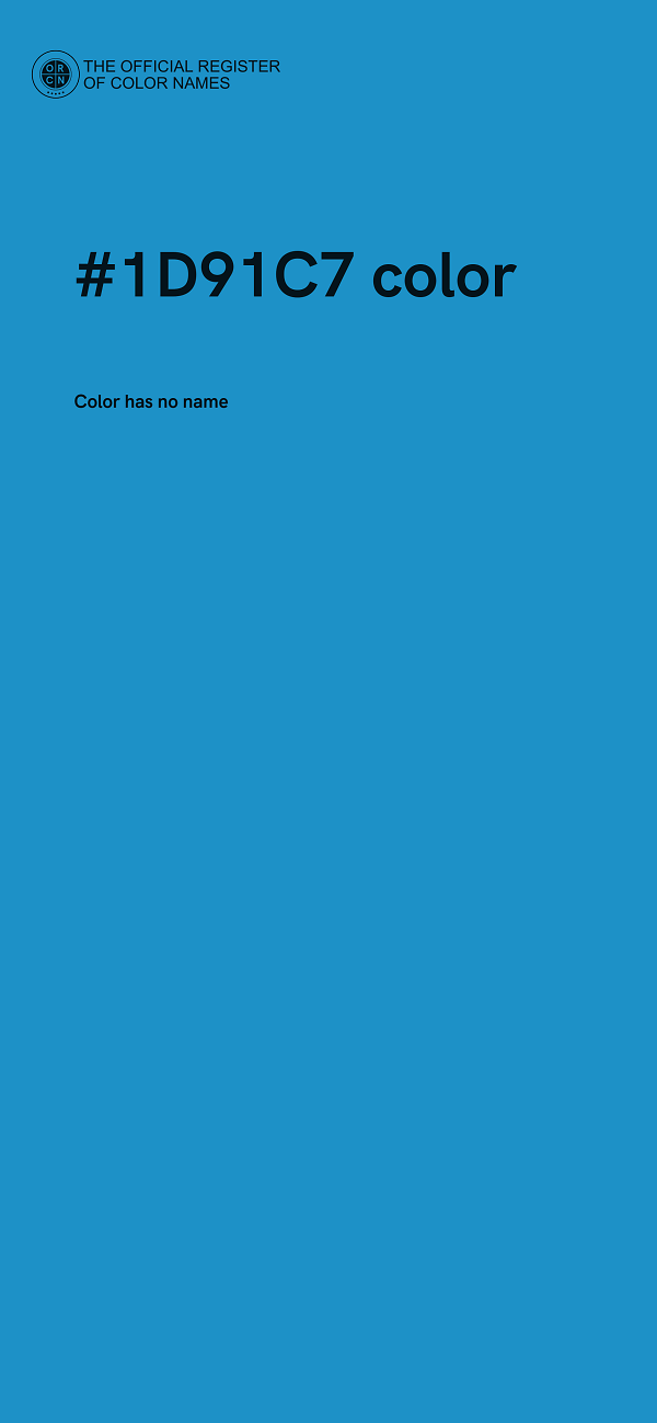 #1D91C7 color image