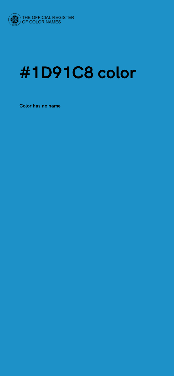 #1D91C8 color image