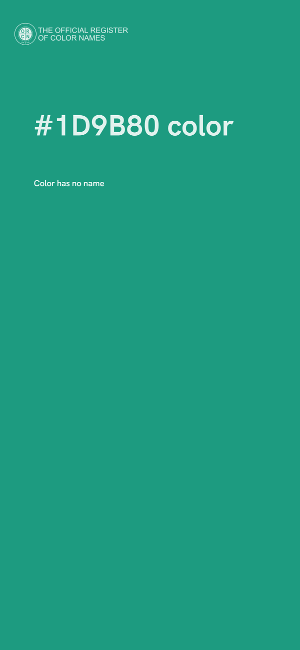 #1D9B80 color image