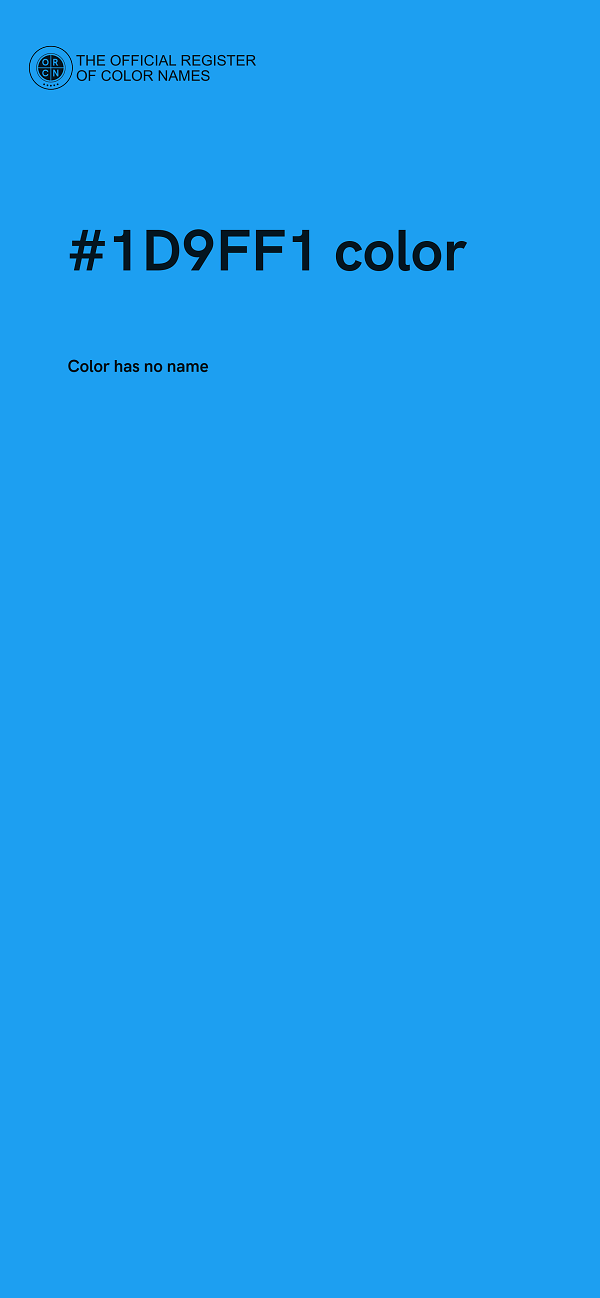 #1D9FF1 color image