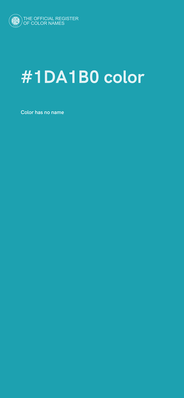 #1DA1B0 color image