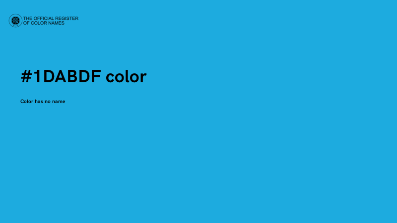 #1DABDF color image