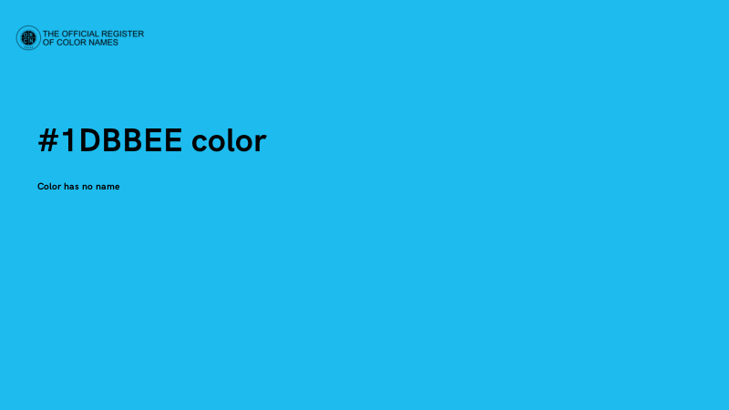 #1DBBEE color image
