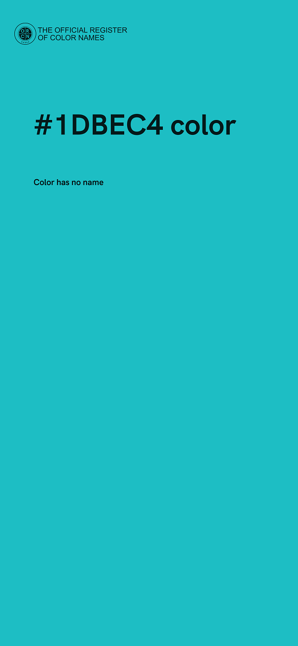 #1DBEC4 color image