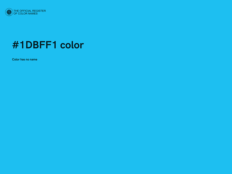 #1DBFF1 color image