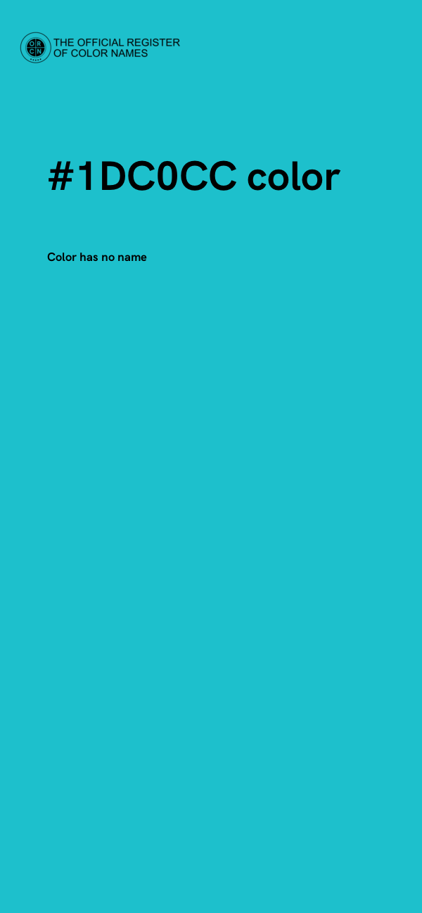 #1DC0CC color image