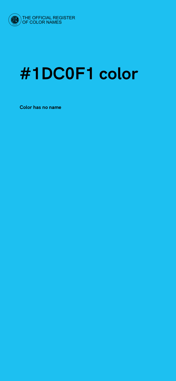 #1DC0F1 color image