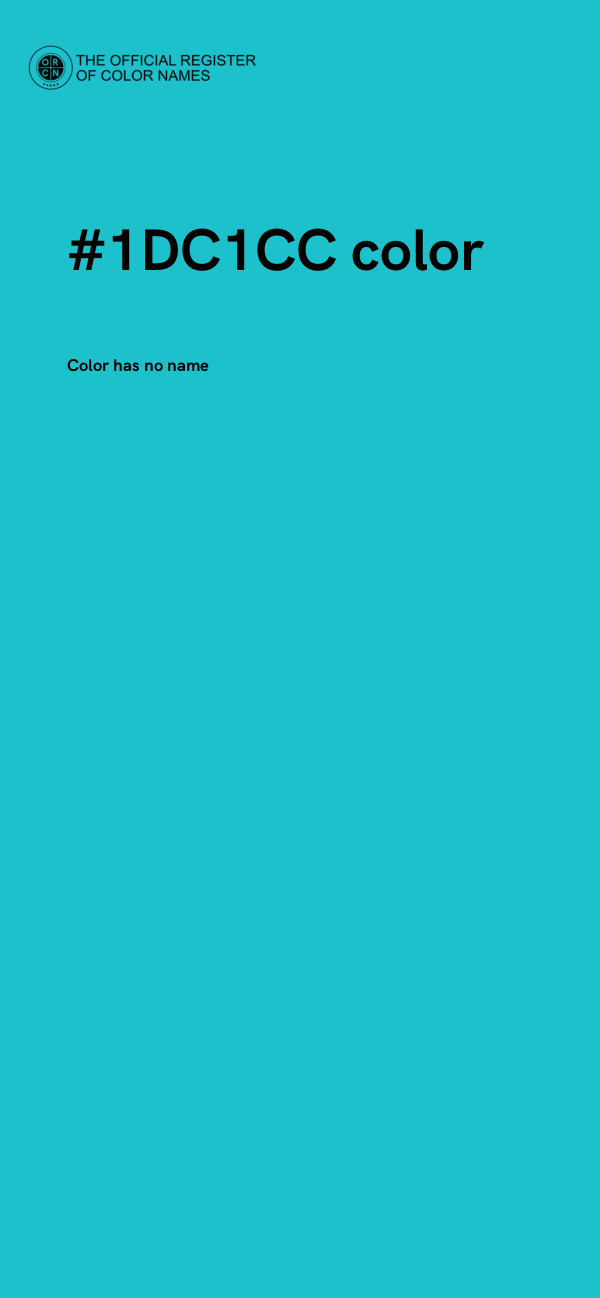 #1DC1CC color image