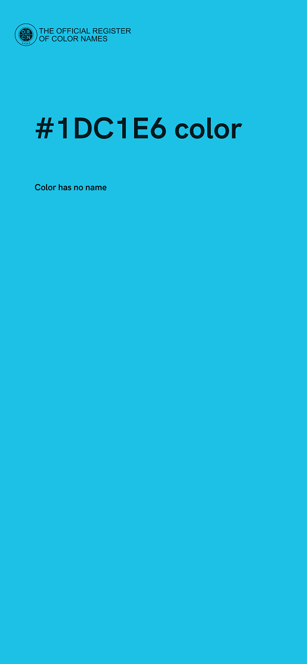 #1DC1E6 color image