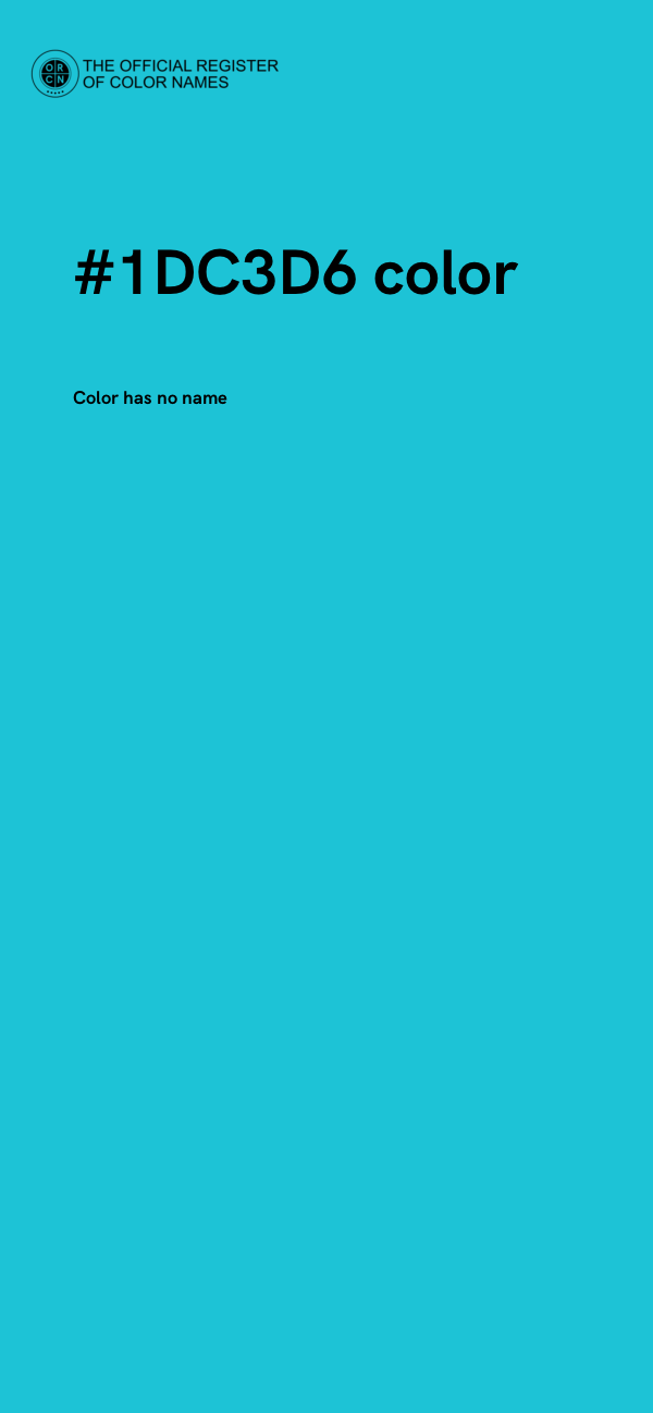#1DC3D6 color image