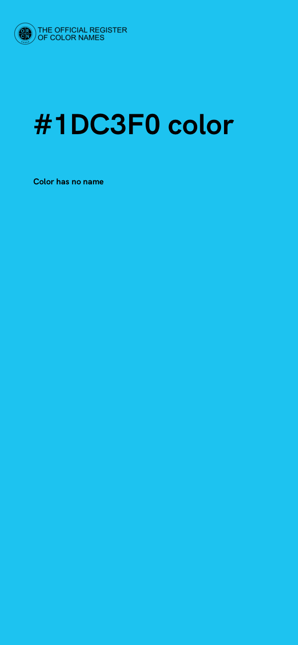#1DC3F0 color image