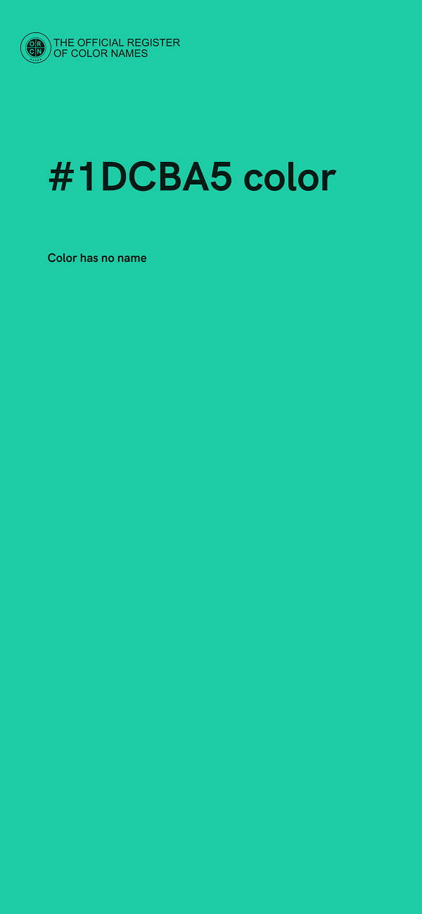 #1DCBA5 color image
