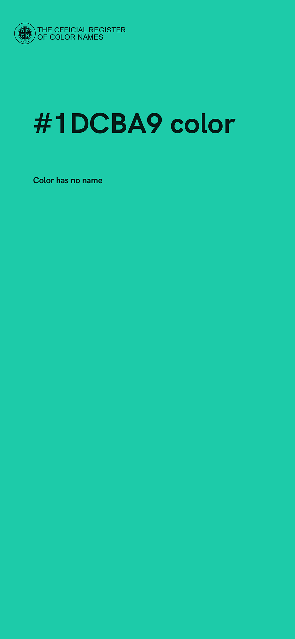 #1DCBA9 color image