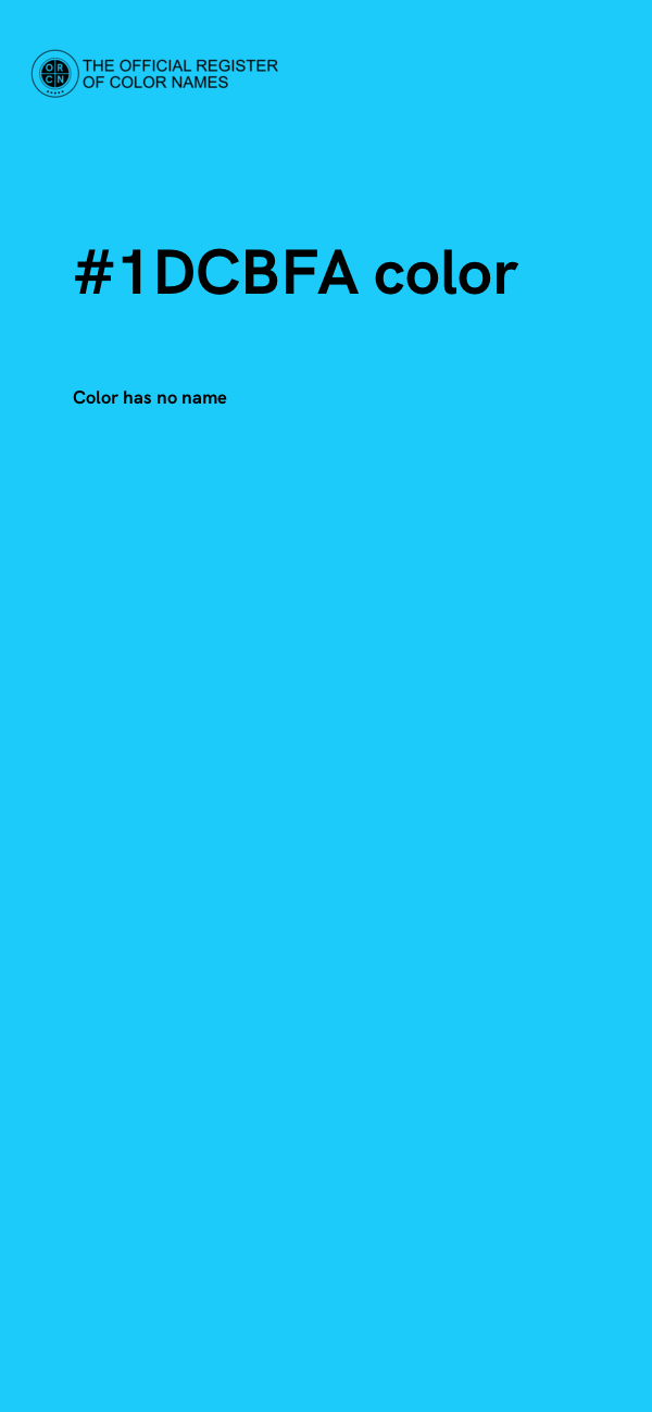 #1DCBFA color image