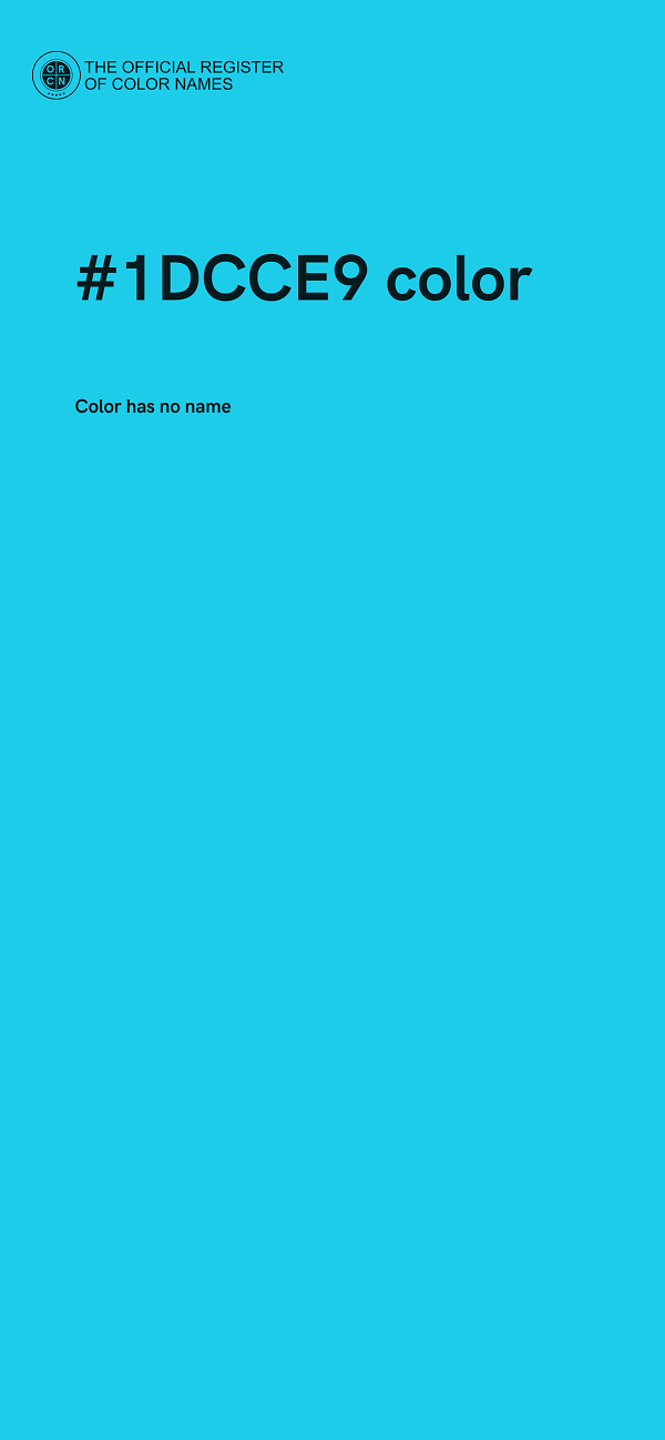 #1DCCE9 color image