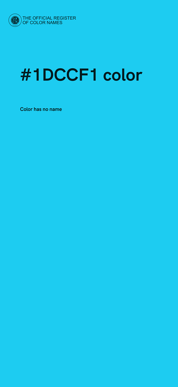 #1DCCF1 color image