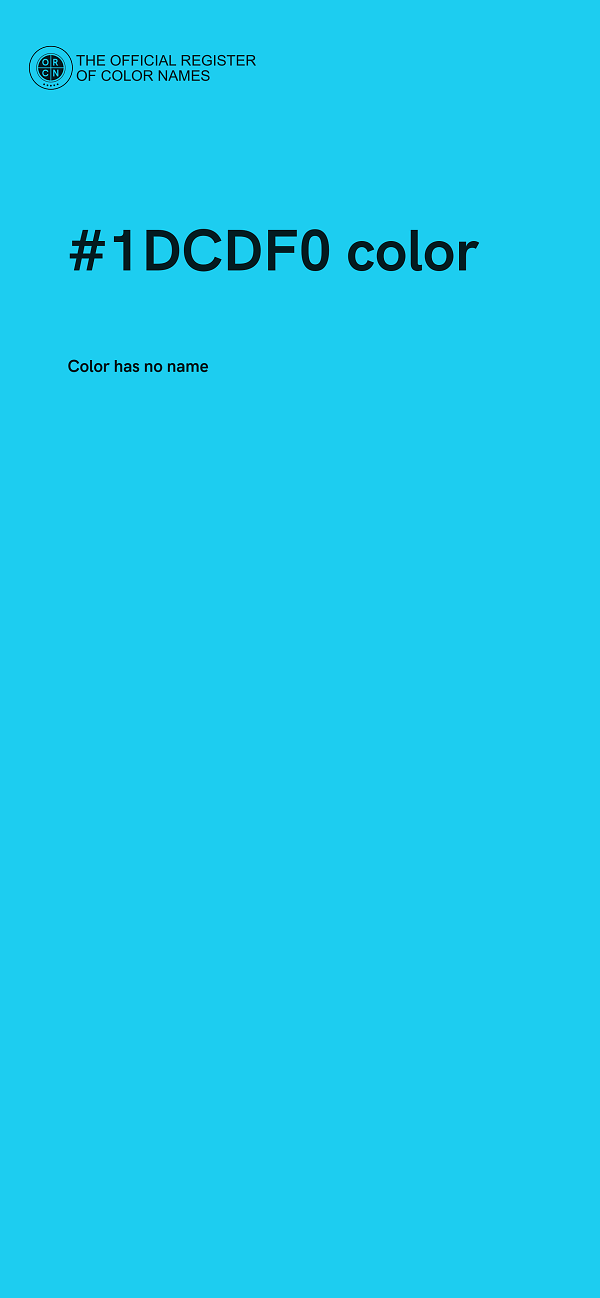 #1DCDF0 color image