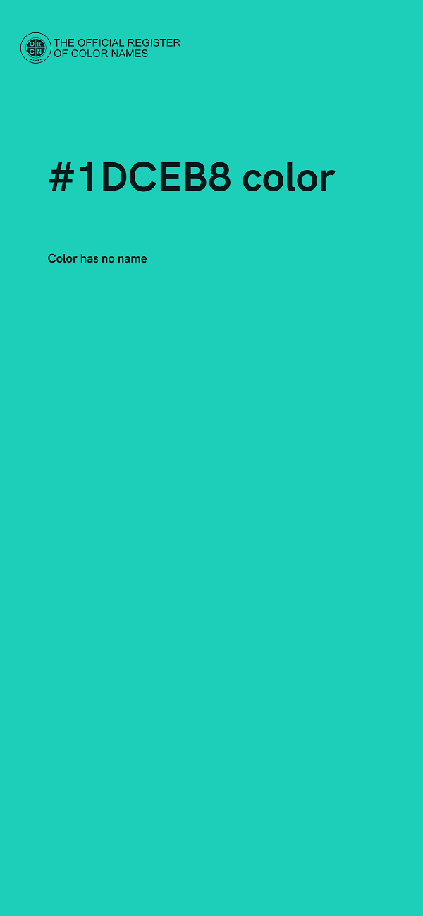 #1DCEB8 color image