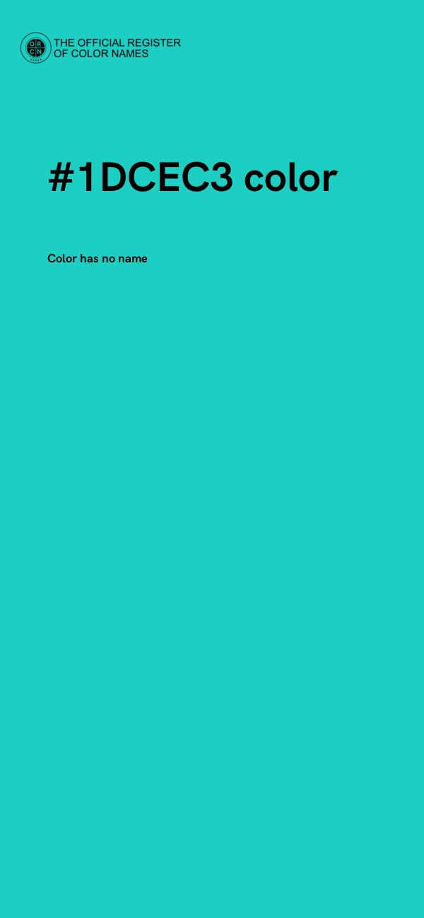 #1DCEC3 color image